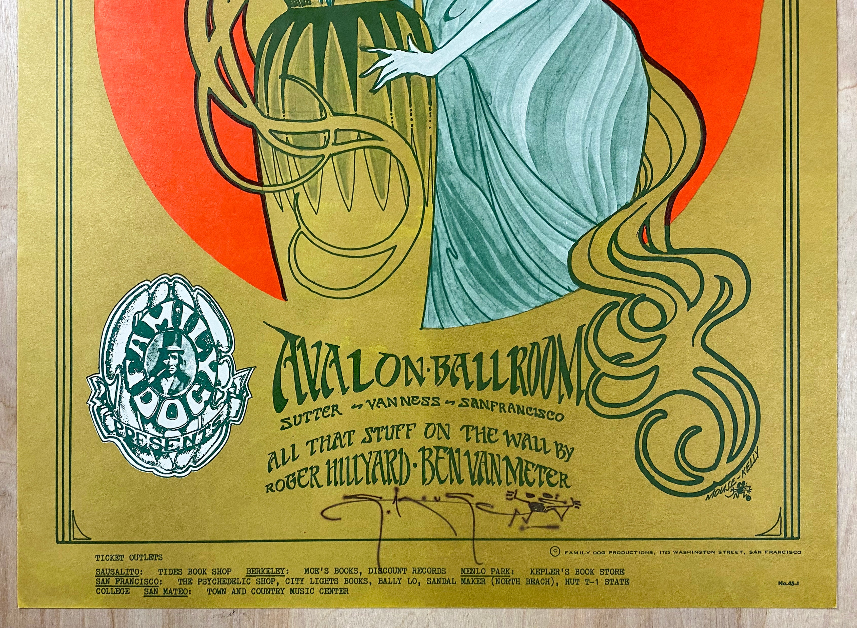 1967 Grateful Dead Quicksilver Family Dog FD-45 Poster Mouse