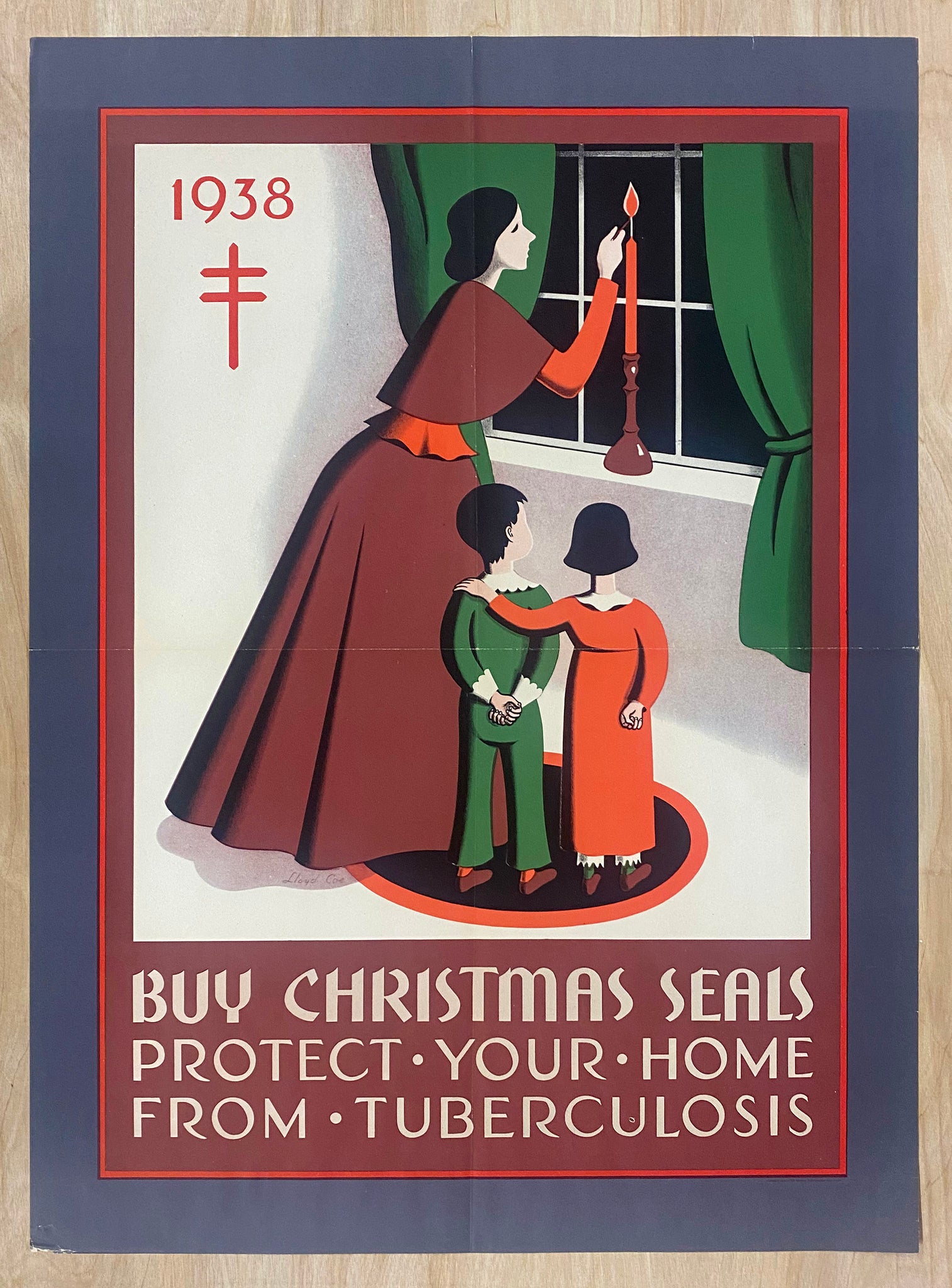 1938 Buy Christmas Seals Protect Your Home From Tuberculosis Lloyd Coe