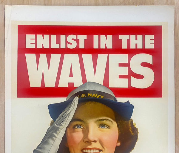 1943 Enlist In The WAVES Release A Man To Fight At Sea US Navy WWII