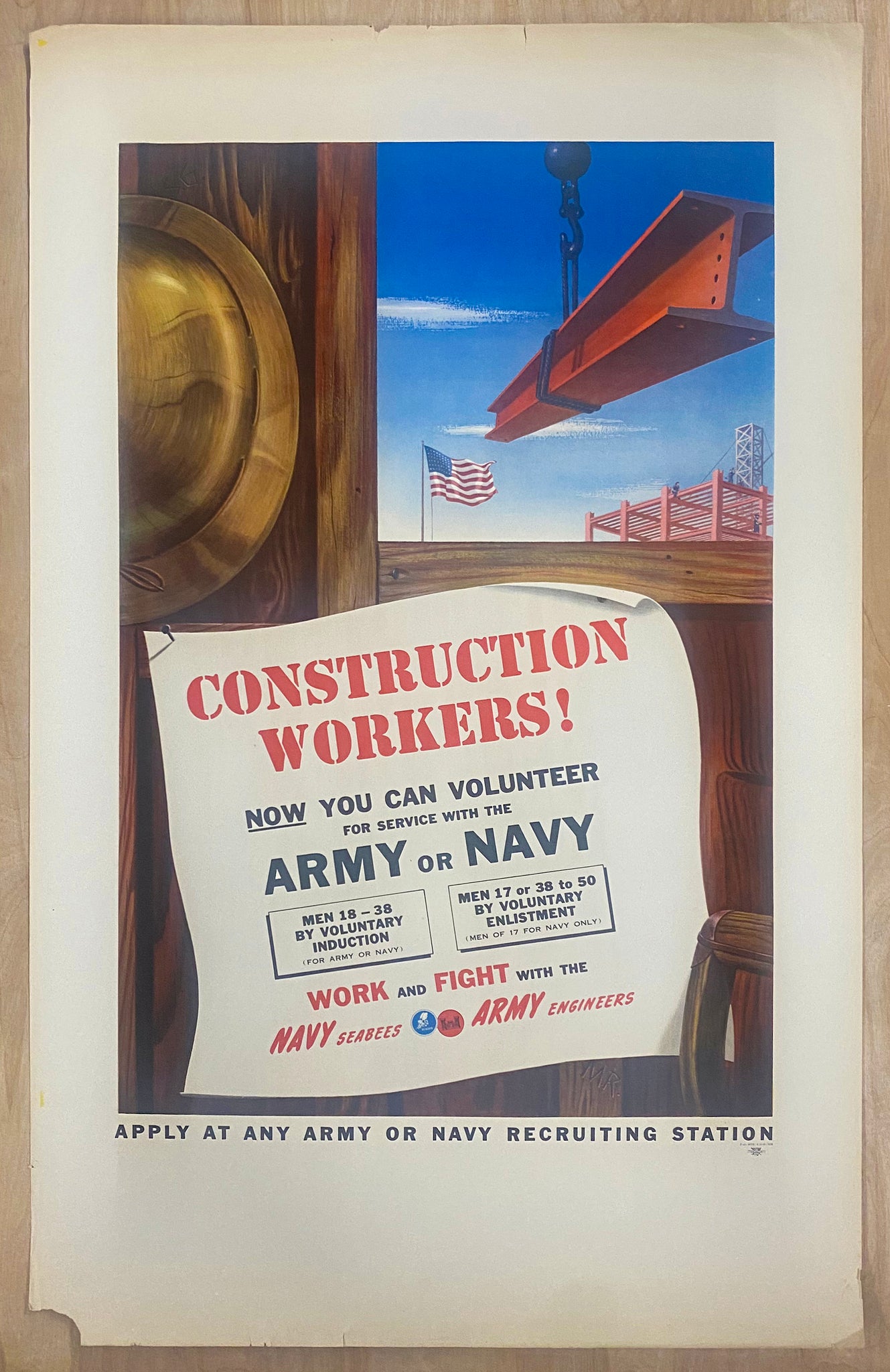 1943 Construction Workers Work and Fight with Navy Seabees Army Engineers