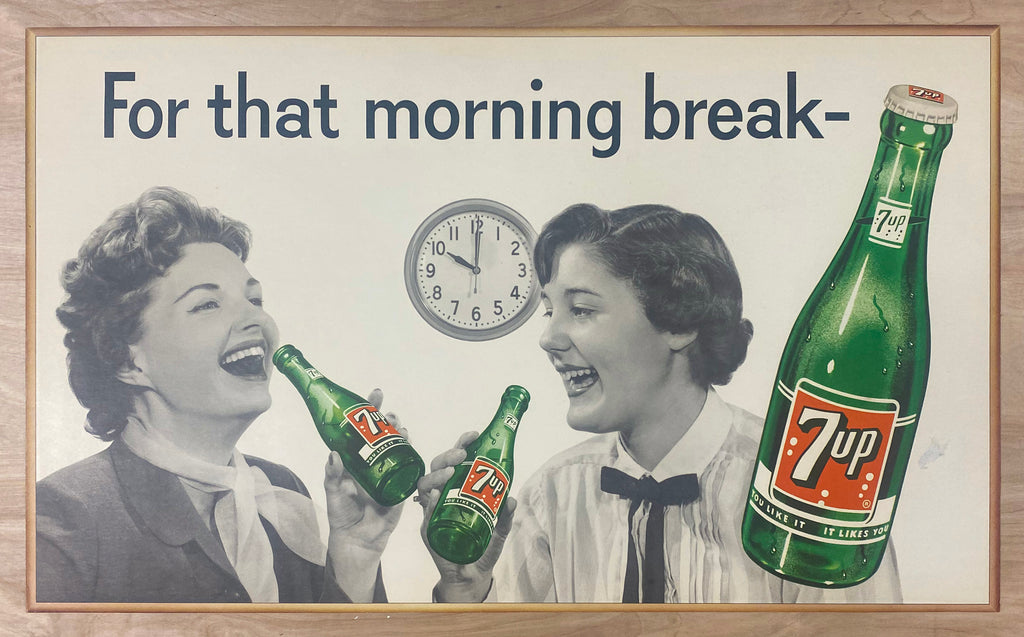 7-Up Retro Metal Tin Sign | 8x12 Inch Soda Advertising Decor | Vintage Bar Wall Art