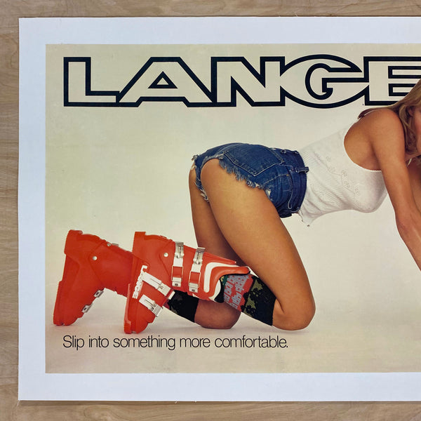 c.1972 Lange Ski Boots Slip Into Something More Comfortable Pinup Skiing