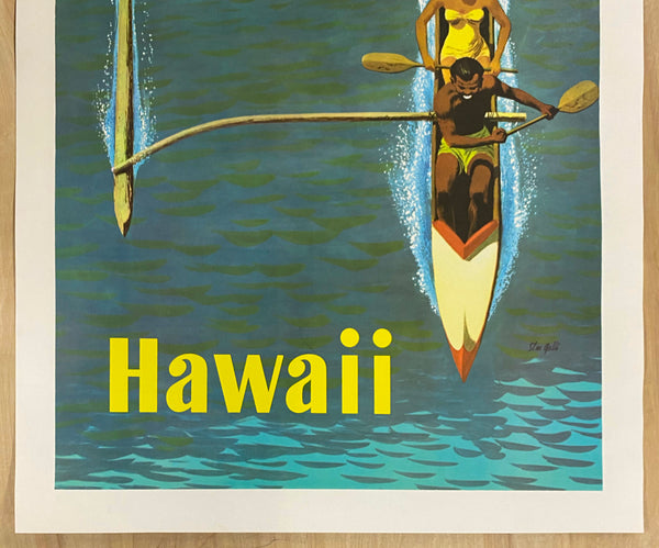 c.1960 United Air Lines Hawaii by Stan Galli Outrigger Canoe Airlines