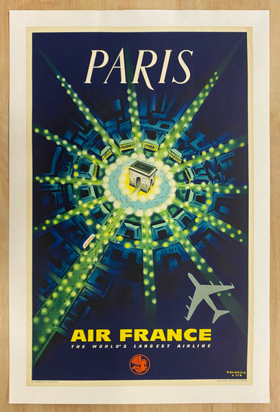 1947 Air France Paris Arc de Triomphe by Pierre Baudouin 1963