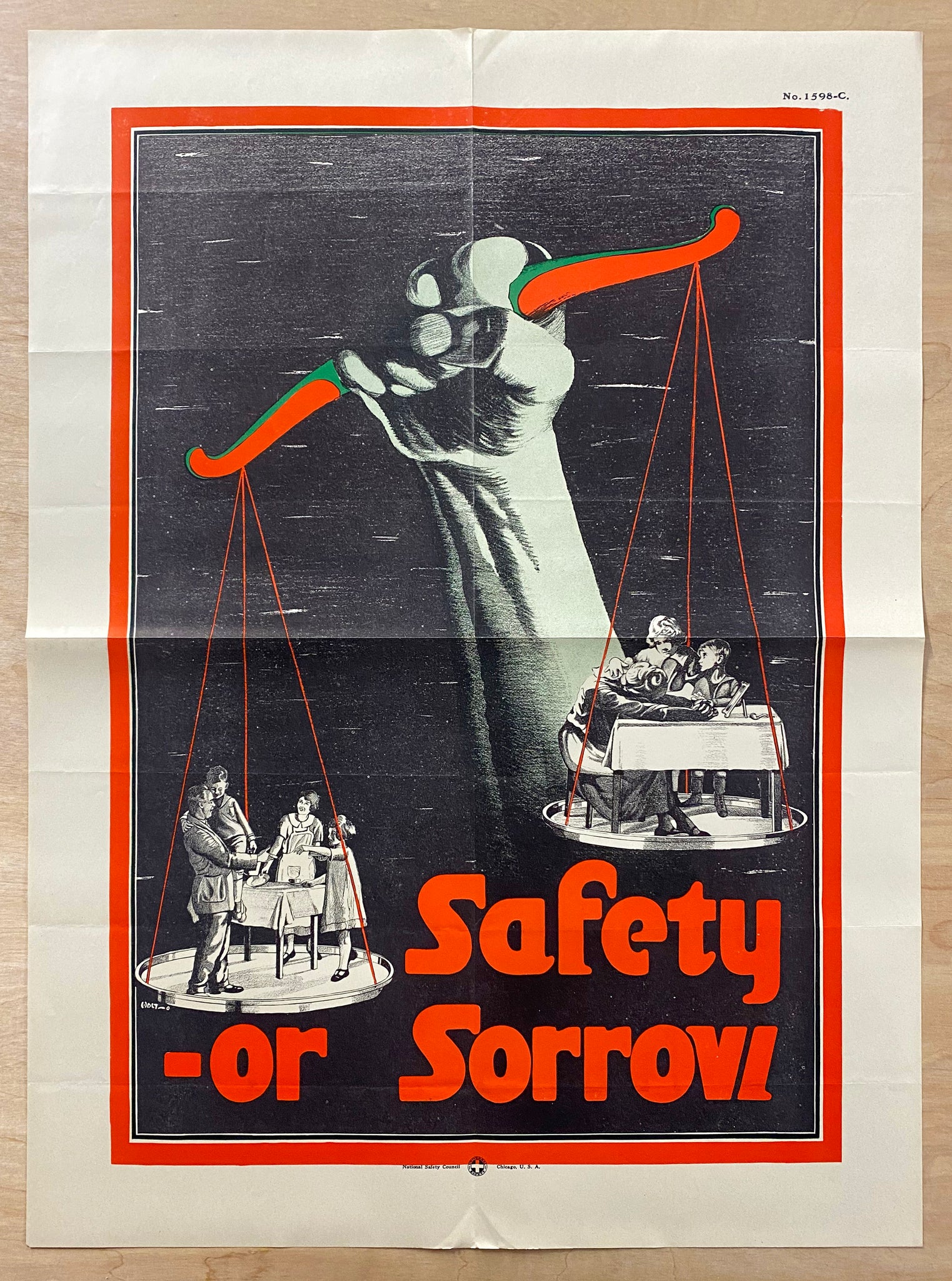 c.1925 Safety or Sorrow National Safety Council