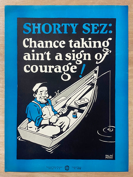 c.1927 Shorty Sez National Safety Council Small Format Poster Set of 5