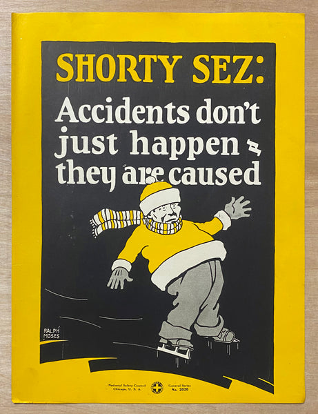 c.1927 Shorty Sez National Safety Council Small Format Poster Set of 5