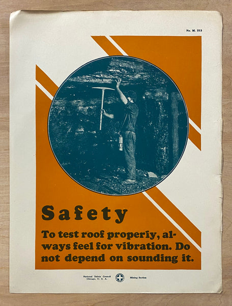 c.1927 National Safety Council Mine Mining Safety Small Format Poster Set of 9