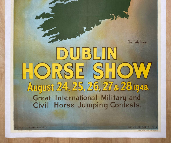 1948 Dublin Horse Show by Olive Whitmore Equestrian Jumping Ireland