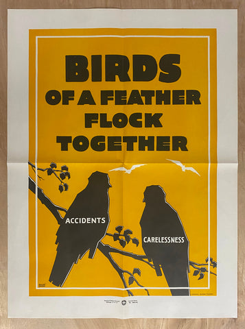 c.1927 Birds Of A Feather Flock Together Safety National Safety Council