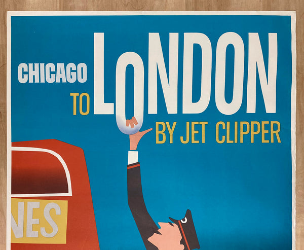 c.1959 Chicago To London By Jet Clipper Aaron Fine Pan Am