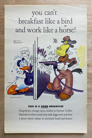 1943 You Can't Eat Like A Bird And Work Like A Horse Disney Studios WWII