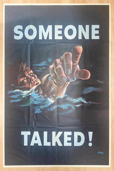 1942 Someone Talked! by Frederick Siebel Loose Lips Sink Ships WWII