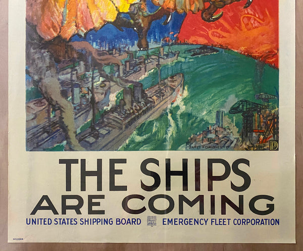 1918 The Ships Are Coming Shipping Board Emergency Fleet Corp James Daughtery