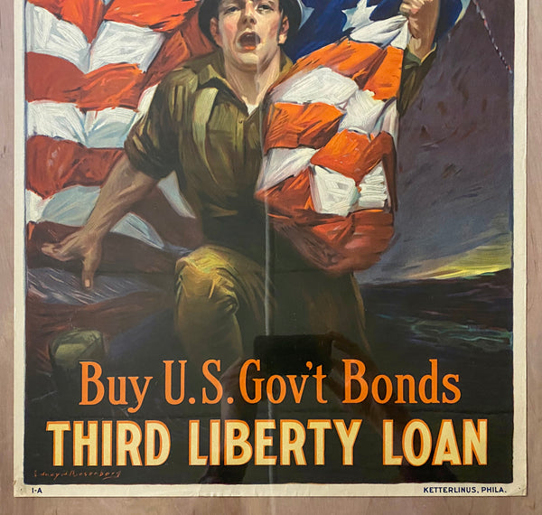 1918 Over The Top For You Third Liberty Loan by Sidney Riesenberg WWI