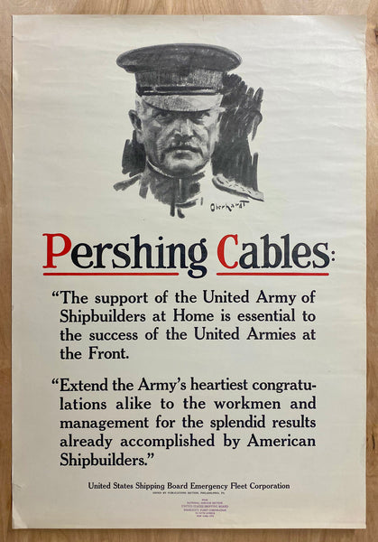 1918 Pershing Cables Shipping Board Emergency Fleet WWI William Oberhardt