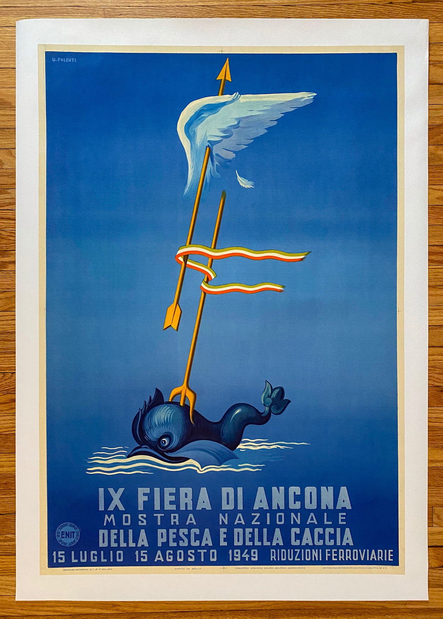 1949 Fiera di Ancona Mostra Della Pesca E Della Caccia Hunting Fishing Italy