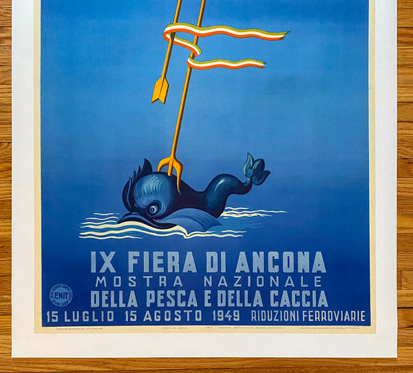 1949 Fiera di Ancona Mostra Della Pesca E Della Caccia Hunting Fishing Italy