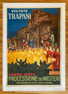 1950 Processione Misteri di Trapani Sicily Italy Travel Ettore Mazzini