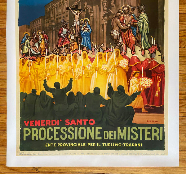 1950 Processione Misteri di Trapani Sicily Italy Travel Ettore Mazzini