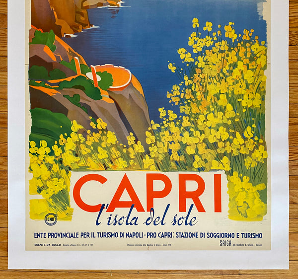 1948 Capri l'isola del sole Italy Travel Giuseppe Riccobaldi