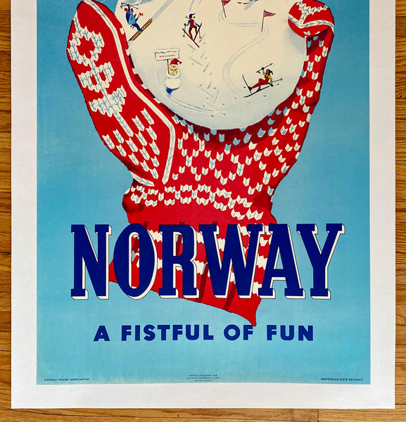 1956 Norway A Fistful of Fun Ski Skiing Inger Skjensvold Sorensen