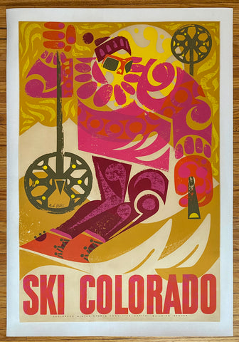 c.1959 Ski Colorado by Red Gates Skiing Winter Sports Mid-Century Modern