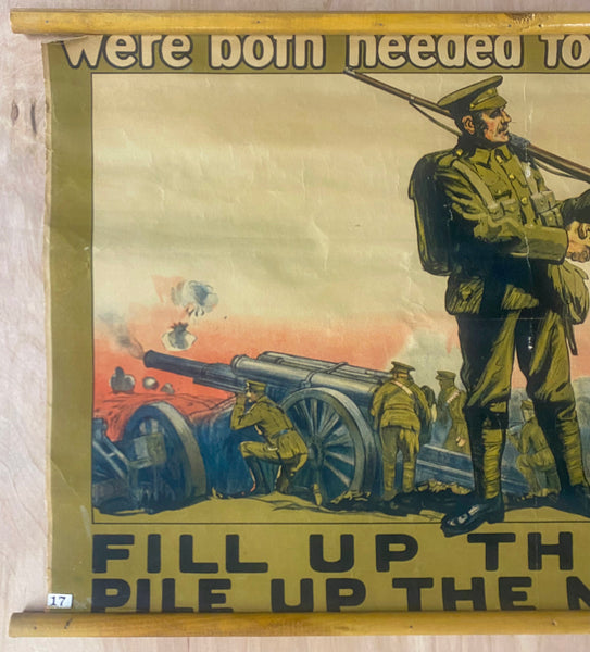 1915 We’re Both Needed To Serve The Guns WWI British Army Recruiting