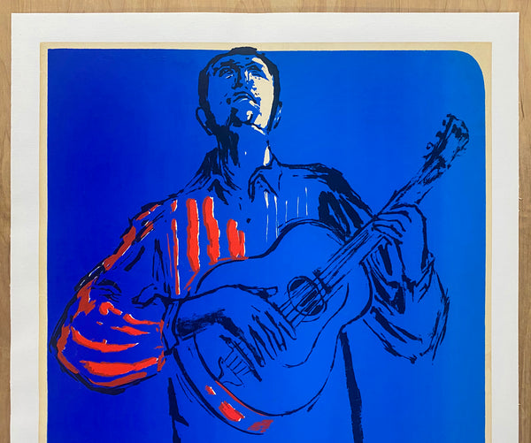 c.1960s Blue Guitar San Diego Folk Music Center Earl Newman