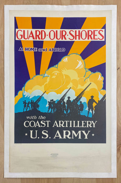 1941 Guard Our Shores Home and Abroad U.S. Army Coast Artillery WWII