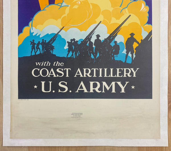 1941 Guard Our Shores Home and Abroad U.S. Army Coast Artillery WWII