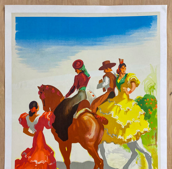 1949 Spanien Andulusia Spain Travel by Jose Morell Linen Backed