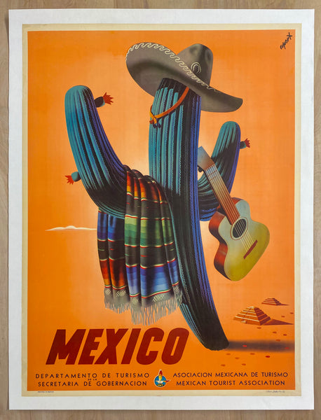 1945 Mexico Travel Sombrero Saguaro Cactus Jose Espert Arcos Mexican