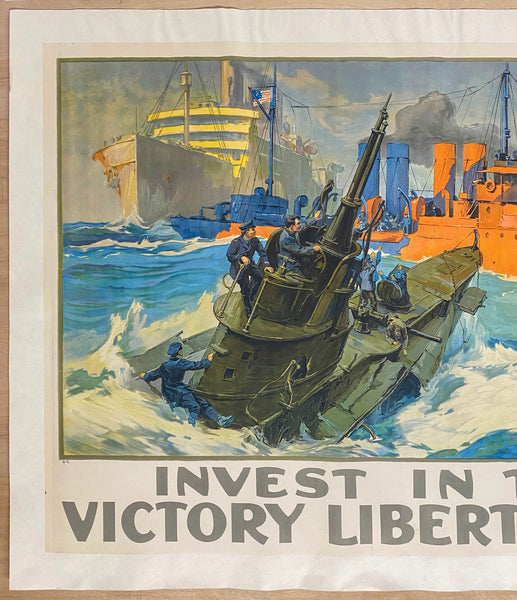c.1918 They Kept The Sea Lanes Open Victory Liberty Loan Leon Alaric Shafer WWI