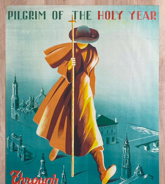 1950 Pilgrim of the Holy Year Saragossa Spain to Rome Lalinde