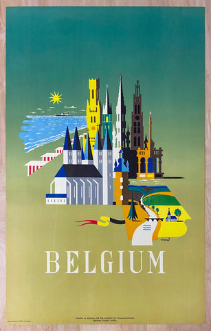 c.1950 Belgium by Frederic Conrad Mid-Century Modern Travel