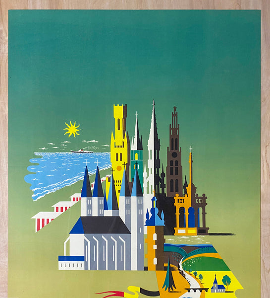 c.1950 Belgium by Frederic Conrad Mid-Century Modern Travel