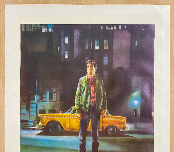 1976 Taxi Driver Folded One Sheet Linen Backed Neo-Noir Martin Scorsese Travis Bickle
