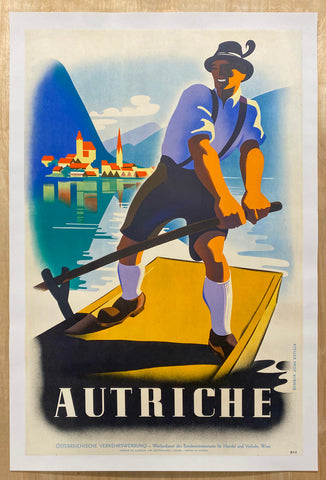 c.1930s Autriche Austria Travel by Paul Kirnig Modernist