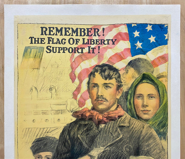 1918 Remember! The Flag of Liberty Support It! 3rd Liberty Loan WWI