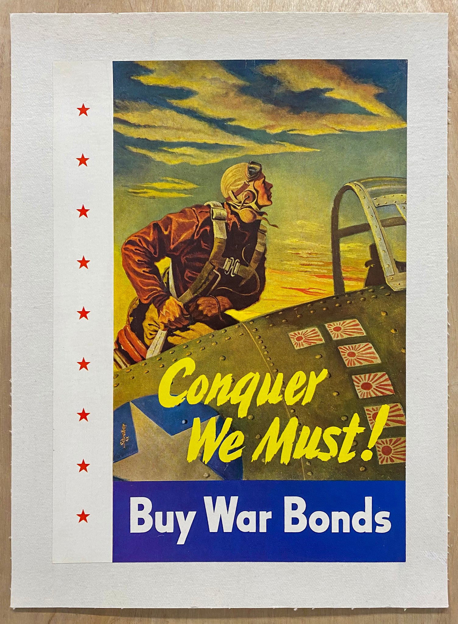 1943 Conquer We Must Buy War Bonds George Schreiber Abbott Labs
