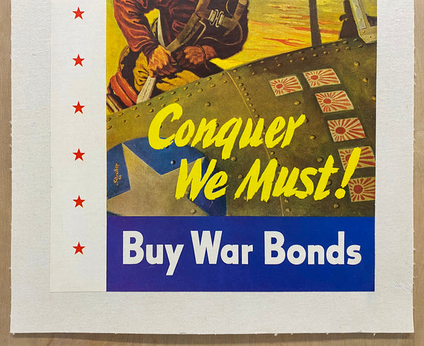1943 Conquer We Must Buy War Bonds George Schreiber Abbott Labs