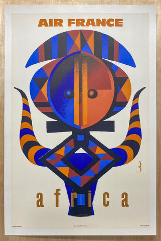 1962 Air France Africa by Jaques Nathan-Garamond Travel Mid-Century Modern