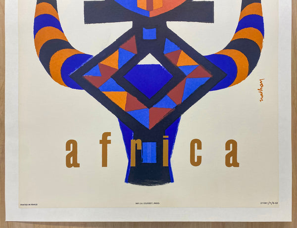 1962 Air France Africa by Jaques Nathan-Garamond Travel Mid-Century Modern