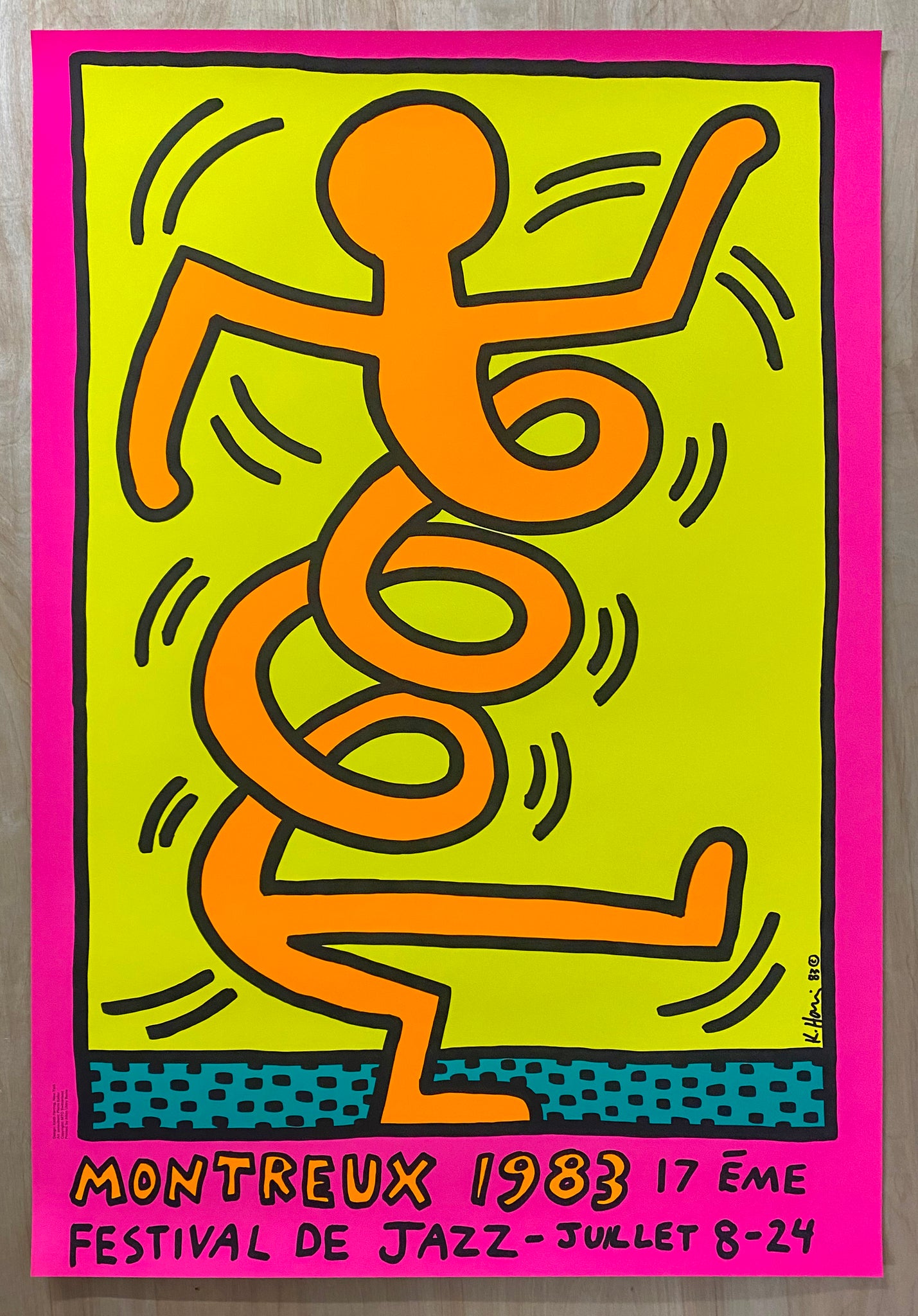 1983 Montreaux Jazz Festival by Keith Haring Pop Art Silkscreen