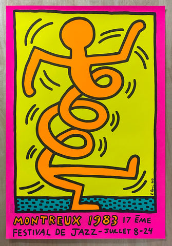 1983 Montreaux Jazz Festival by Keith Haring Pop Art Silkscreen