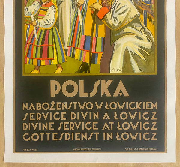 c.1930 Polska Divine Service At Lowicz Stefan Norblin Poland