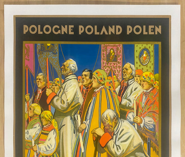 c.1930 Polska Divine Service At Lowicz Stefan Norblin Poland