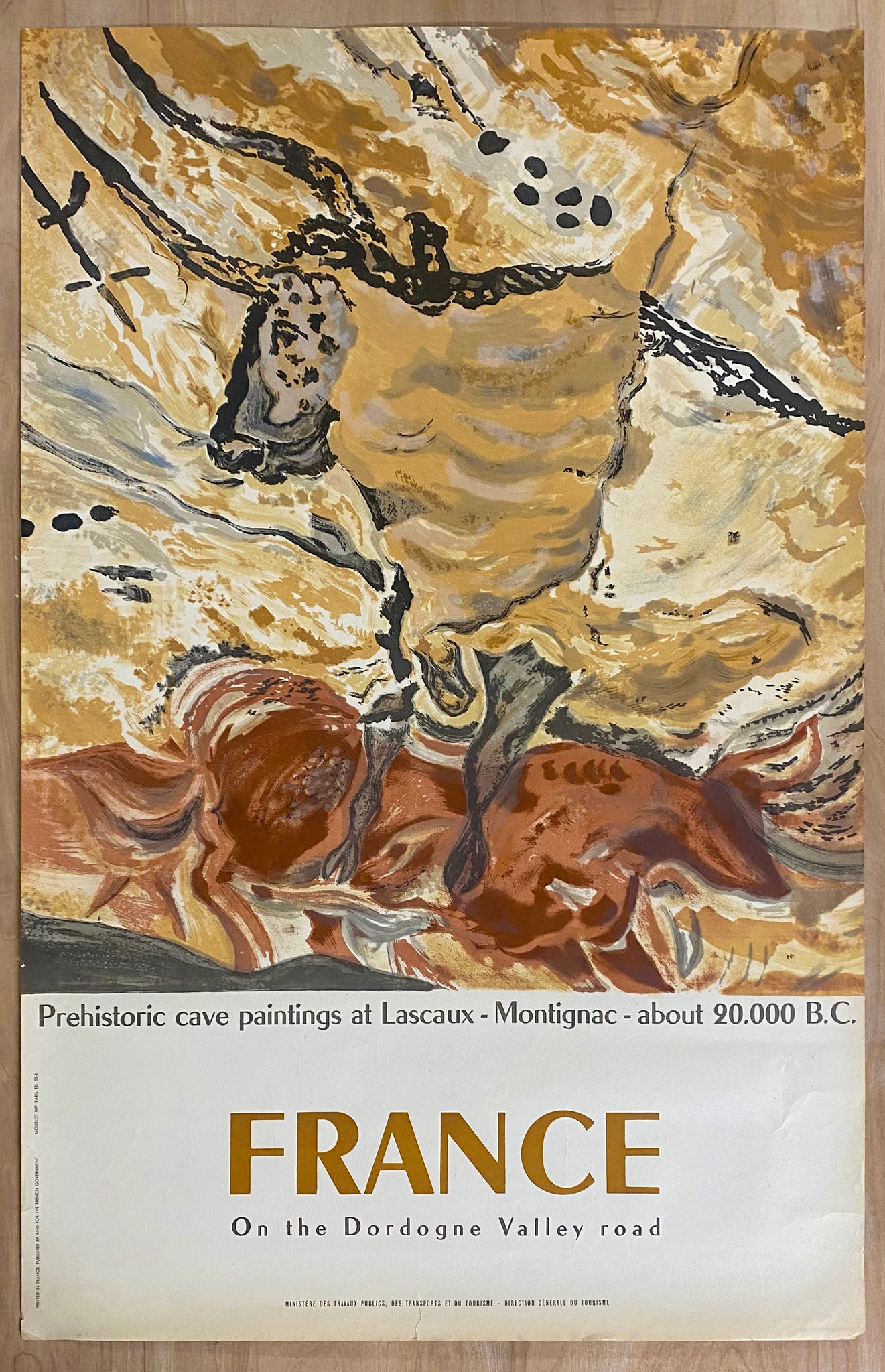 1955 Prehistoric Cave Paintings at Lascaux Montignac France Dordogne Valley Road