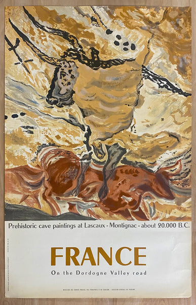 1955 Prehistoric Cave Paintings at Lascaux Montignac France Dordogne Valley Road